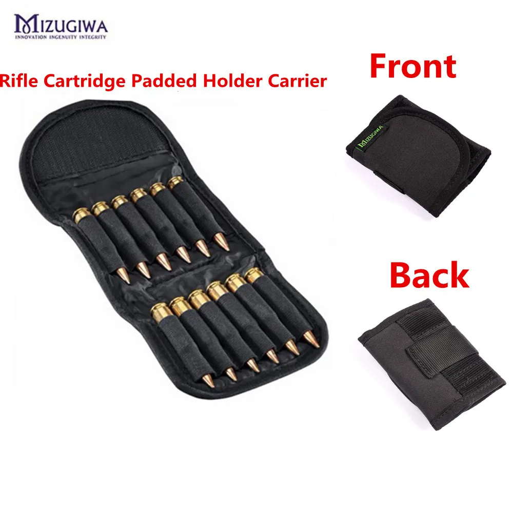 5pcs/lot 12 Shells Rifle Cartridge Holder Carrier Holds .30-06 303 270 308 Cartridge Ammo Carrier Bag Wallet Hunting Accessory