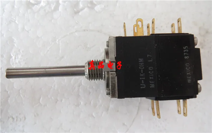 

[VK] American AB antique W-1K-OHM 1K single gold foot with push switch potentiometer handle length 31MM