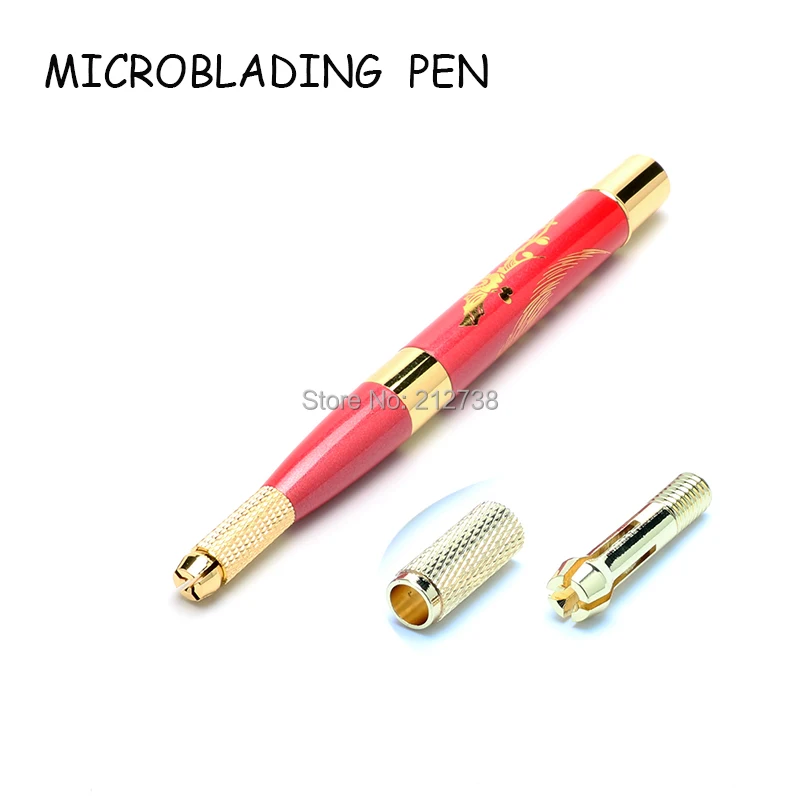 New Professional  1pc 3D permanent makeup microblade pen caneta tebori manual tattoo pen for sale with 2 pcs needl free shipping