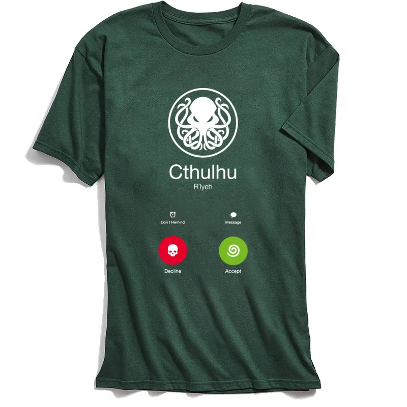 Camiseta de CALL OF CTHULHU para hombre, camisa 100% de algodón de diseñador novedoso, Tops Geek divertidos de verano, camisetas de pulpo Swag