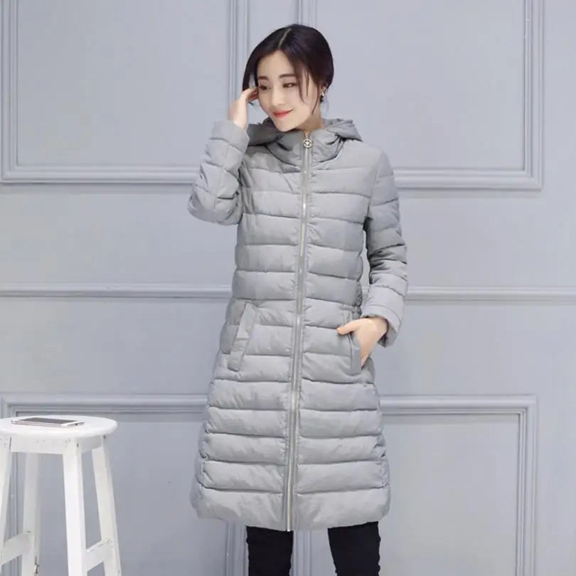 

Women Coats Cotton Jacket New Autumn Winter long Pockets turn-down collar outerwear Medium Long Loose Coats High Quality