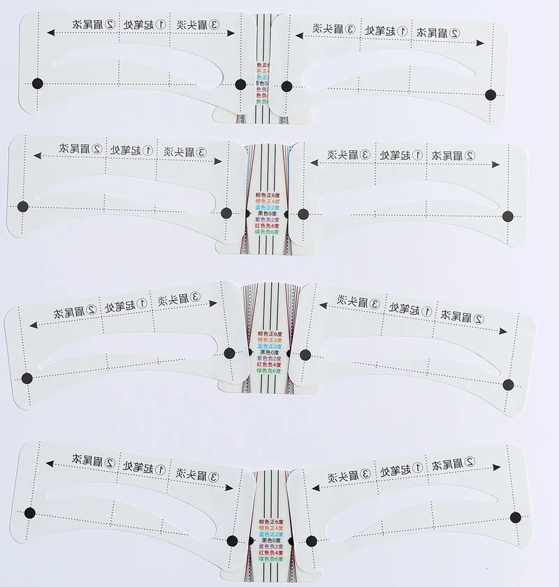 眉毛ステッカー10ピース/セット,グルーミングキット,美容メイクツール,図面,テンプレートac068