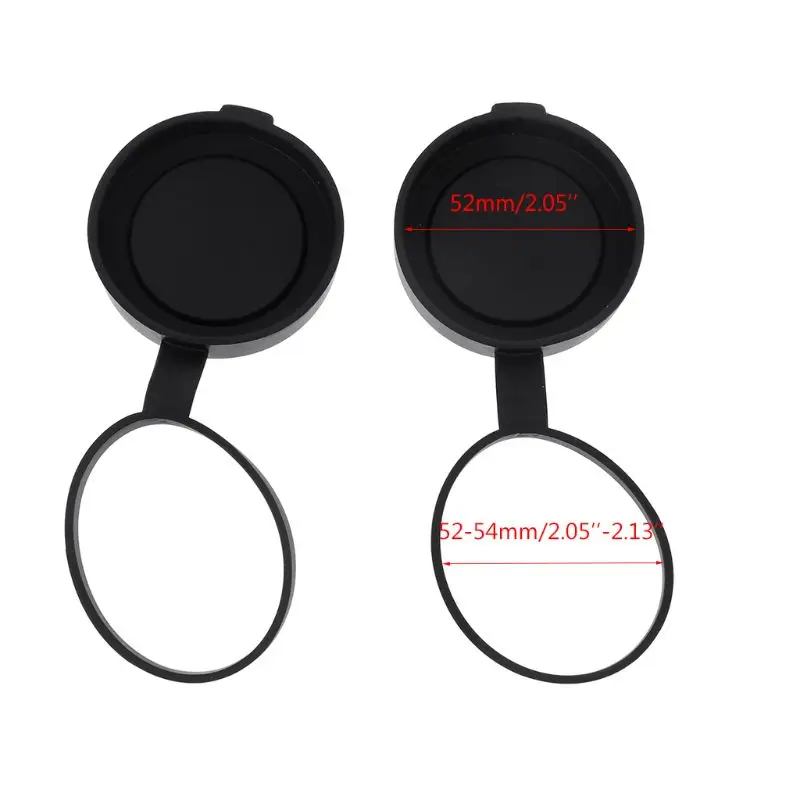 2 pieces Binoculars Protective Rubber Objective Lens Cap 42mm for Telescope with Outer Diameter 52-54mm