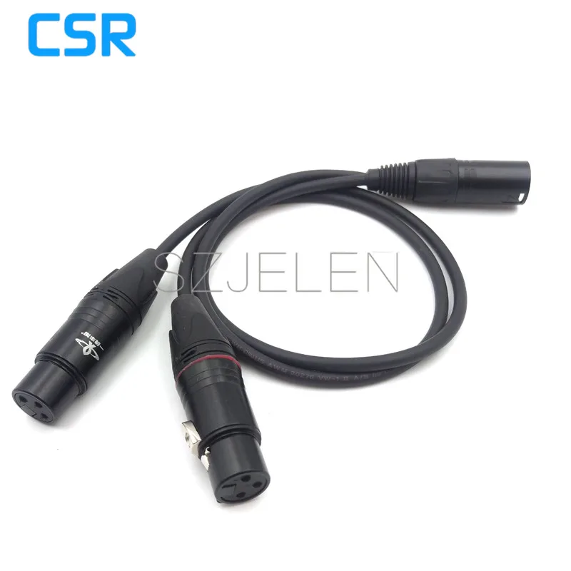 ARRI camera dual channel audio signal line, XLR 5-pin (male) for two 3-pin XLR connector (female) Cable length 0.5M