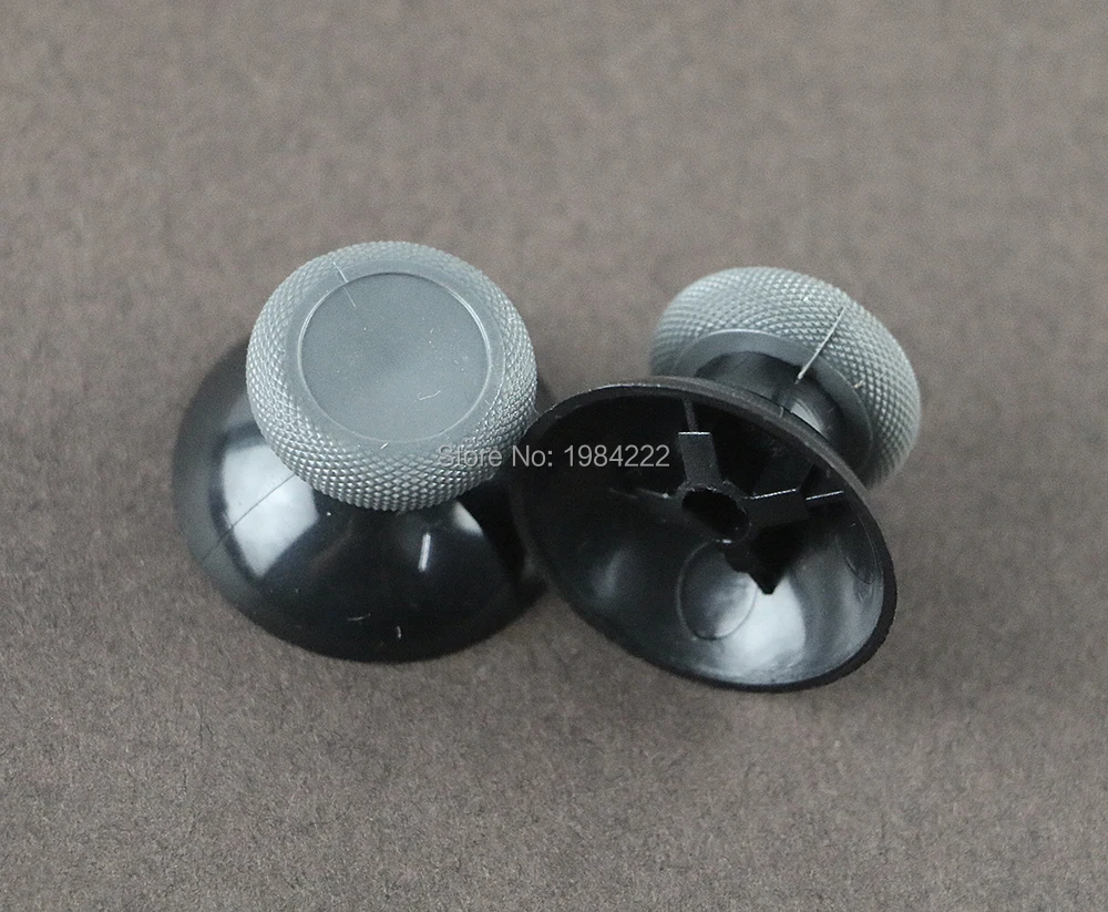 100 buah/lot tutup Joystick thumbstick analog hitam abu-abu & putih penutup pegangan Rocker kepala jamur untuk xboxone s XBOX one slim