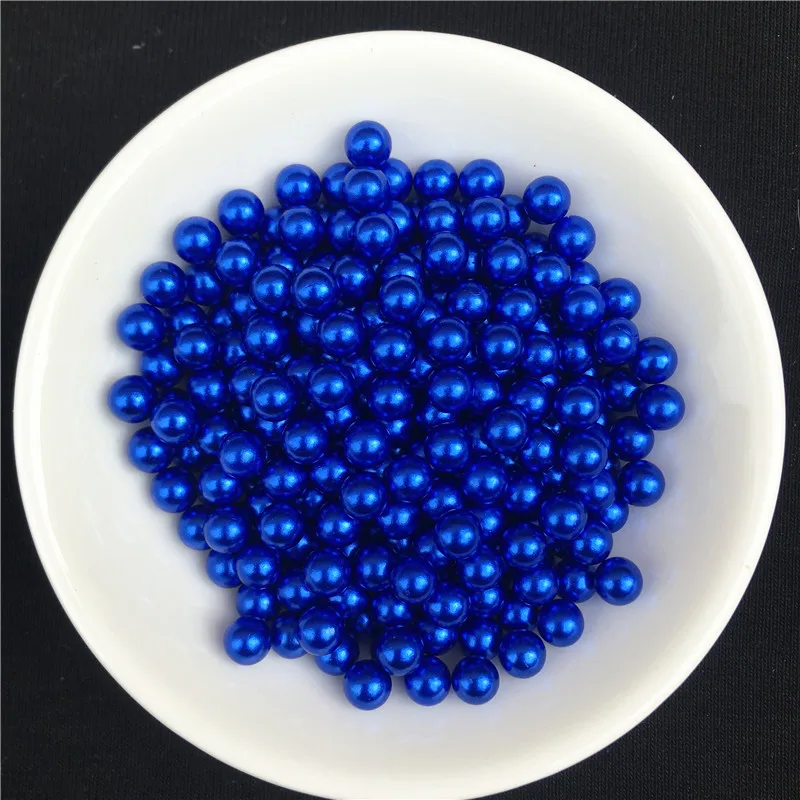 10 grammi Royal Blue ABS perle 2.5/3/4/5/6/8mm perle di perle d\'imitazione acriliche rotonde per la creazione di gioielli/Nail Art/telefono