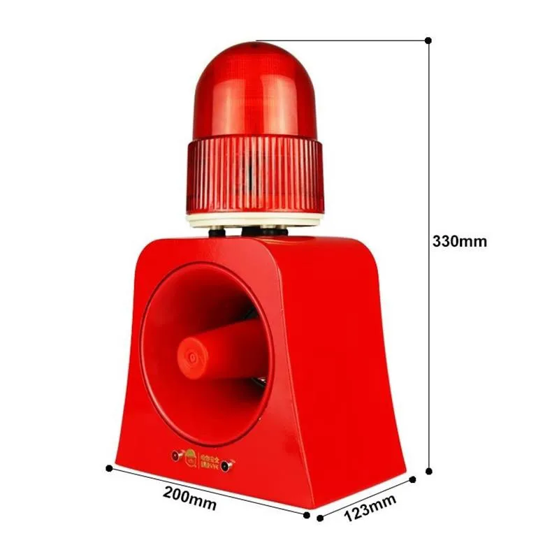 Sensore di movimento a microonde Wireless industriale dispositivo di allarme visivo acustico LED lampeggiante sirena con porta USB