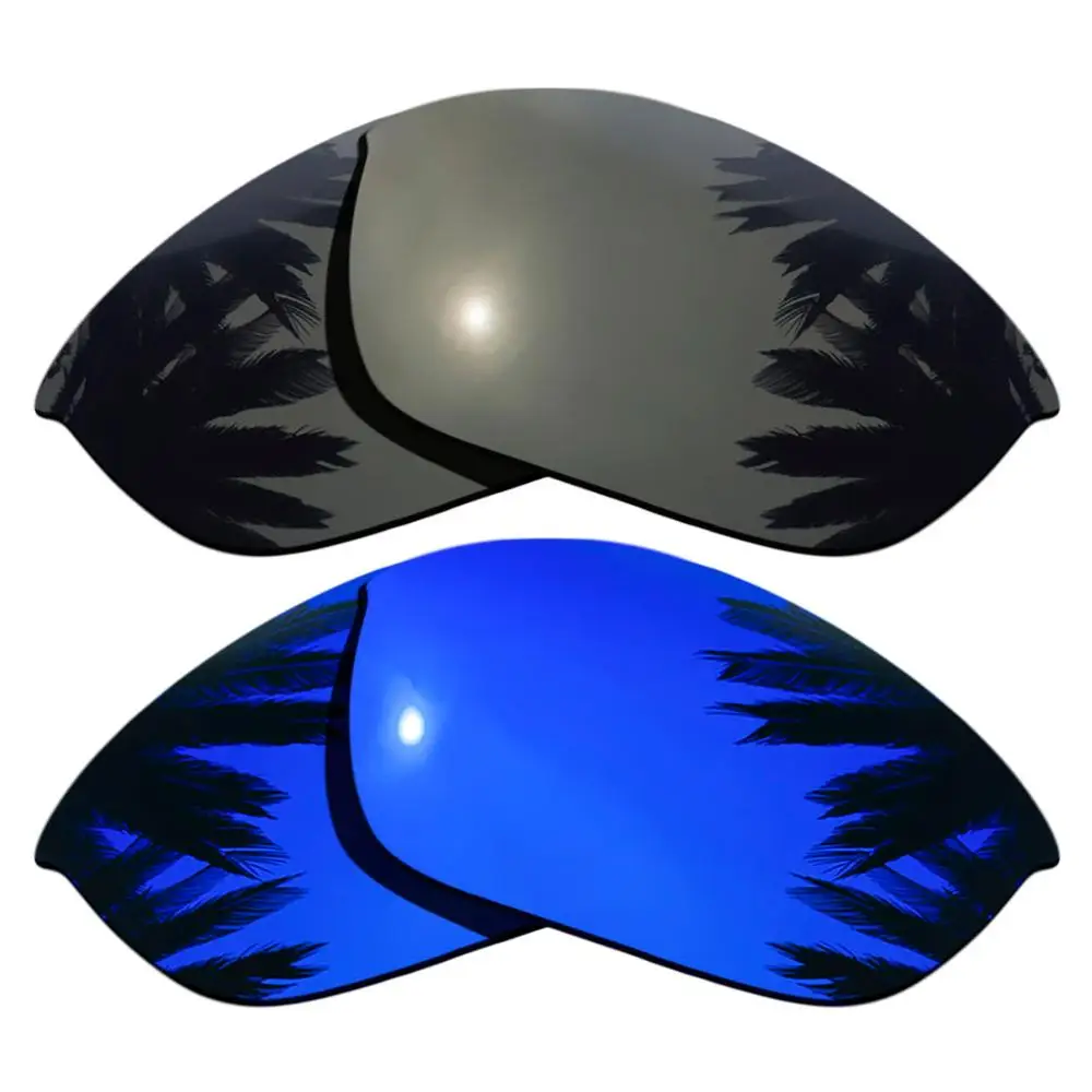 Black & Purple Mirrored Polarized Replacement Lenses for-Oakley Half Jacket 2.0 Frame 100% UVA & UVB