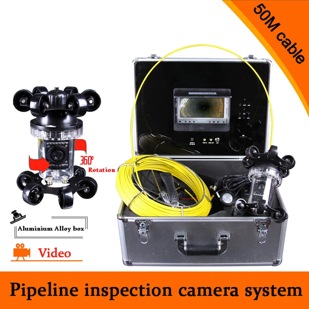 50M Cable industrial Pipe Endoscope Camera Underwater waterproof fishing camera DVR Function Pipeline inspection system