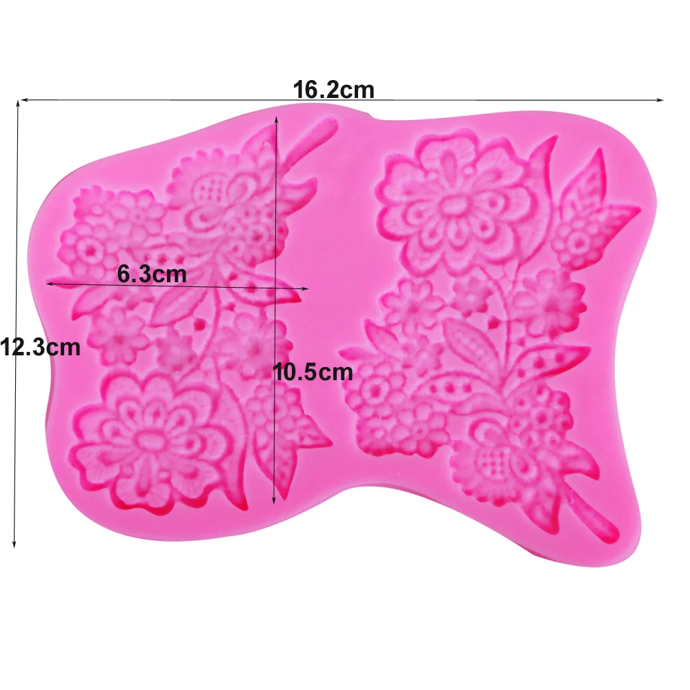 Byjunyeor DIY Flower UV Resin Silicone Mold Fondant Chocolate Candy Lollipop Crystal Epoxy Soft Clay Bake Tool M706