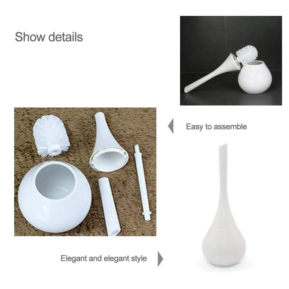 Creative European Bathroom Toilet Brush Set Floor Standing Bathroom Cleaning Accessories Soft Bristles 14*38cm