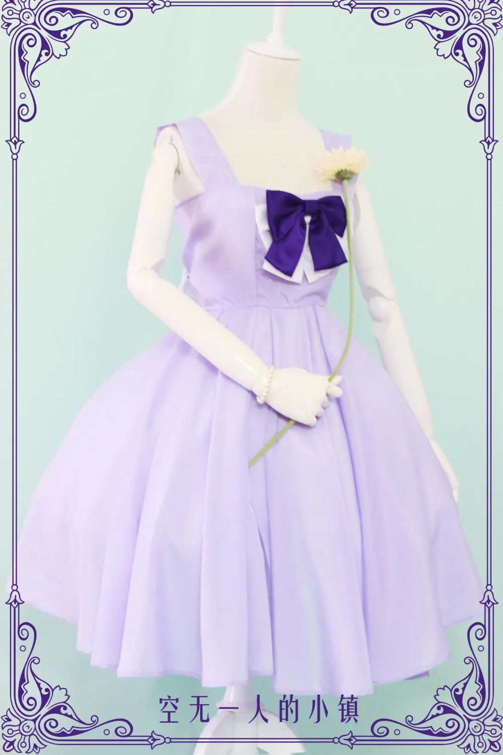 New Anime Chobits Eruda cosplay Costume purple dress 11