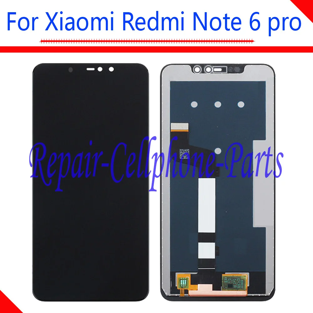 

Black 6.26 inch Full LCD DIsplay + Touch Screen Digitizer Assembly For Xiaomi Redmi Note 6 pro / Redmi Note 6pro Free Shipping
