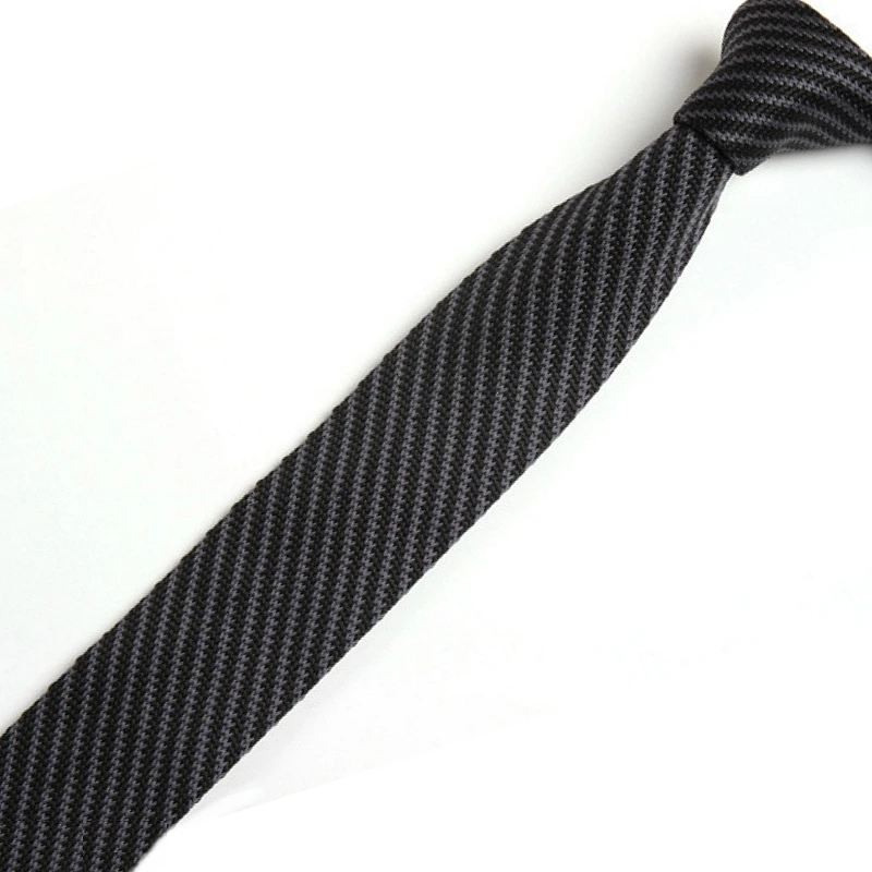 

Men's Navy Blue Striped Knit Neck Tie Slim Skinny Knitted Ties For Wedding Groom Party Necktie Classical Business Ties ZZLD026