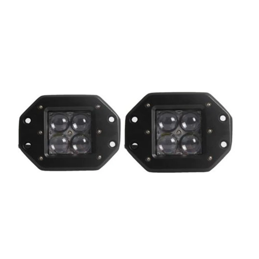 

2pcs 20W LED Work Light Bar Flush Mount Cube Pods 4D Cup Spot/Flood Beam Offroad Driving for SUV ATV 4x4 4WD Truck Trailer Jeep