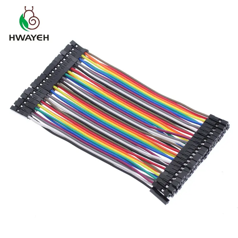 40pin Multicolored Dupont Wire 40PCS Dupont line 10CM 2.54MM Female To Female Jumper Wire Ribbon Cable for arduino