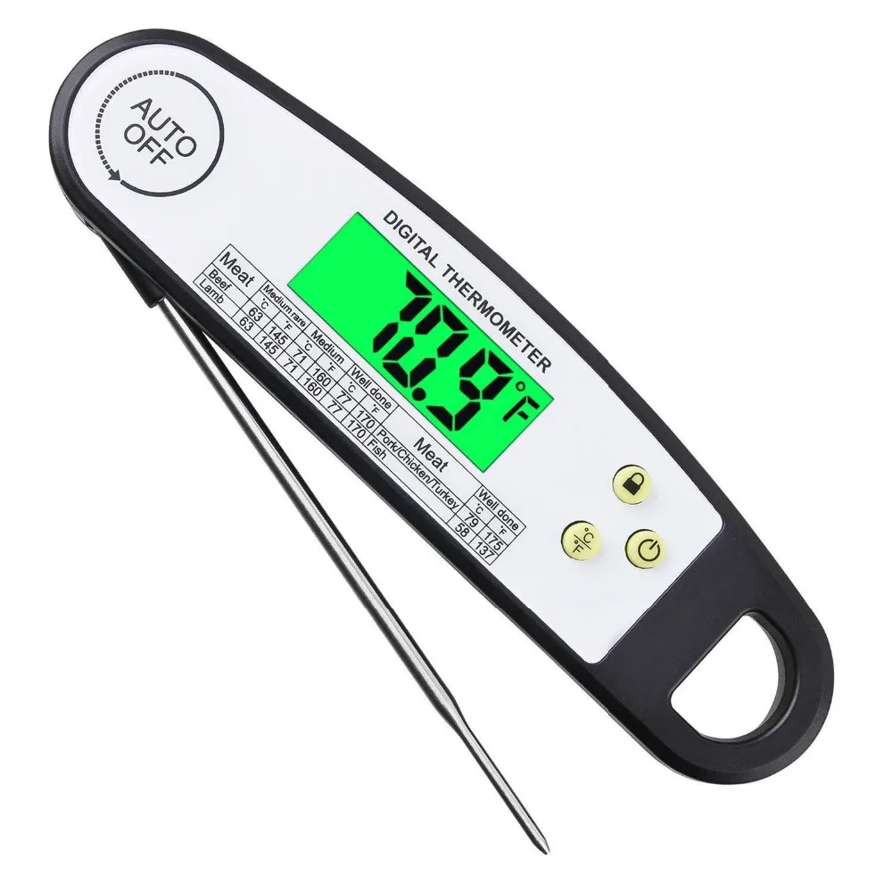 DTH-128 probe food thermometer, meat barbecue folding electronic thermometer, kitchen baking thermometer