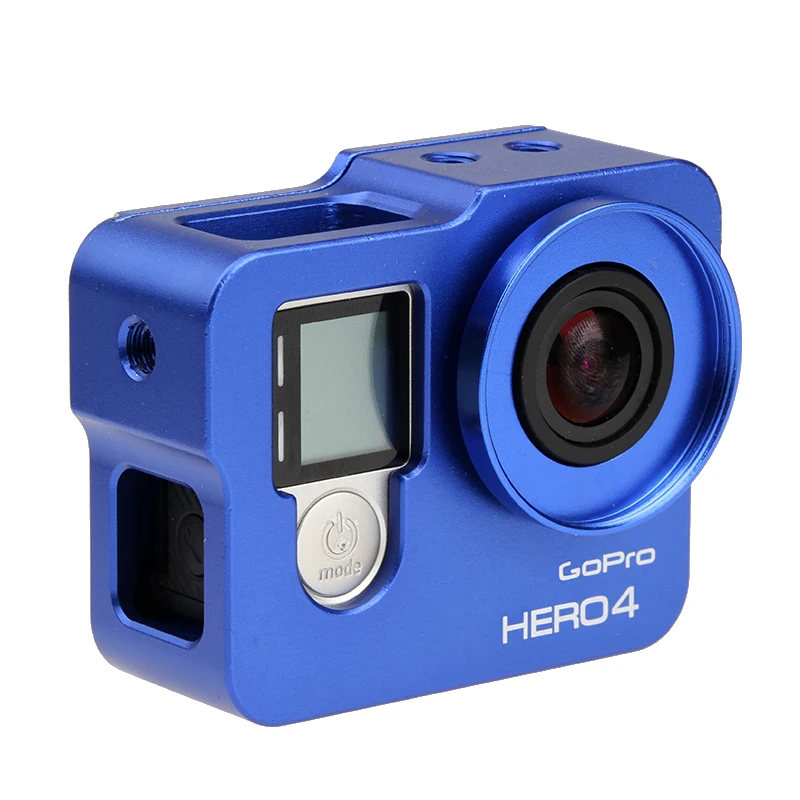 New Go pro Hero 4 3+ Camera Accessory, Aluminium Metal Housing Frame Alloy Protective Case +UV filter for Gopro 4 hero4,hero3+