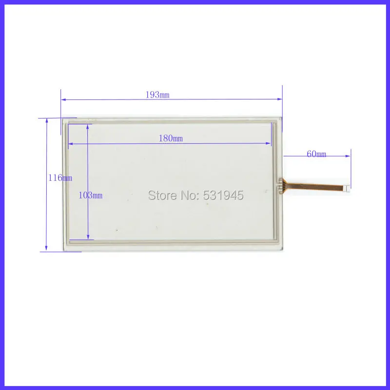 ZhiYuSun NEW Touch Screen  193mm*116mm 8inch  glass  193*116 for GPS  TABLE  commercial use for AT080TN16