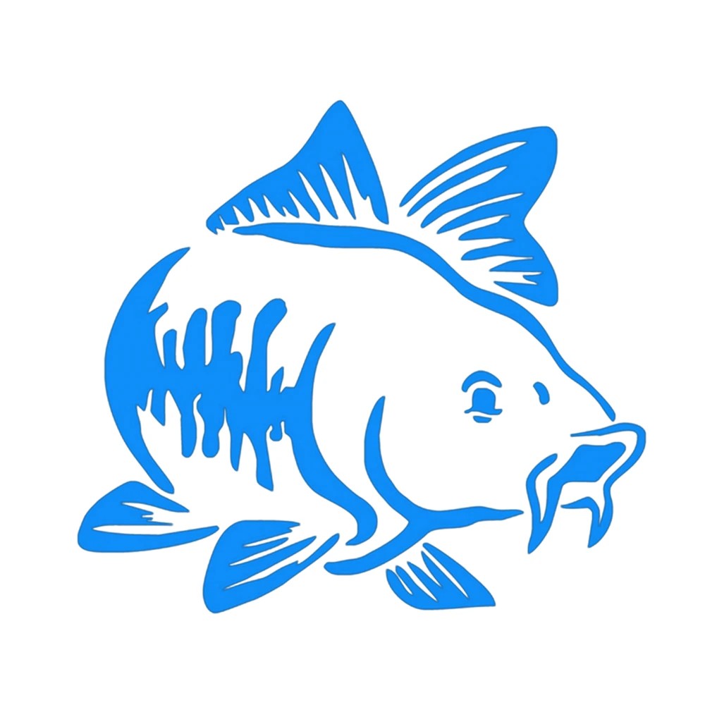 20*16cm Carp Fishing Cartoon Animal Pattern Car Sticker 7 Colors Car Window Car Body Vinyl Decal Car-Styling Auto Accessories image 6
