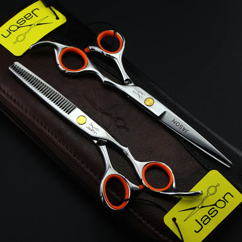 2 Scissors+Bag+Comb Japan High Quality Jason 5.5/6.0 Inch Professional Hairdressing Scissors Hair Cutting Barber Shear Set Salon