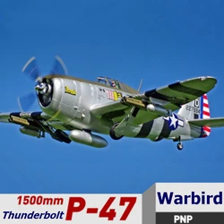 FMSRC Airplane 1500mm 1.5M P47 P-47 Razorback 6CH with Retracts LED 6S PNP Scale Gaint Big Warbird Model Plane Aircraft Hobby