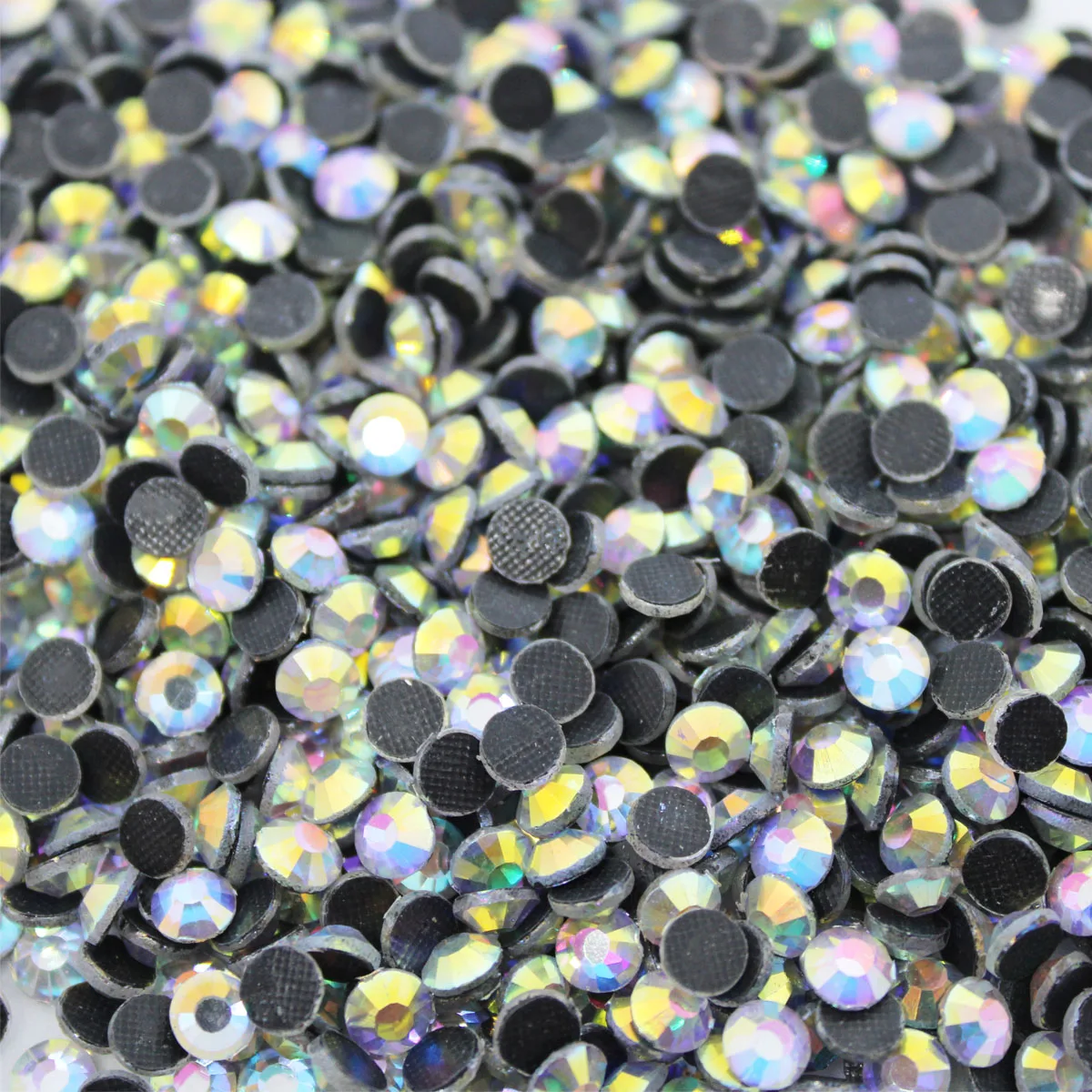 Crystal AB(gold) SS20-SS50 Machine Glass Material DMC Hotfix Rhinestones Flatback Glass For Clothing Decoration