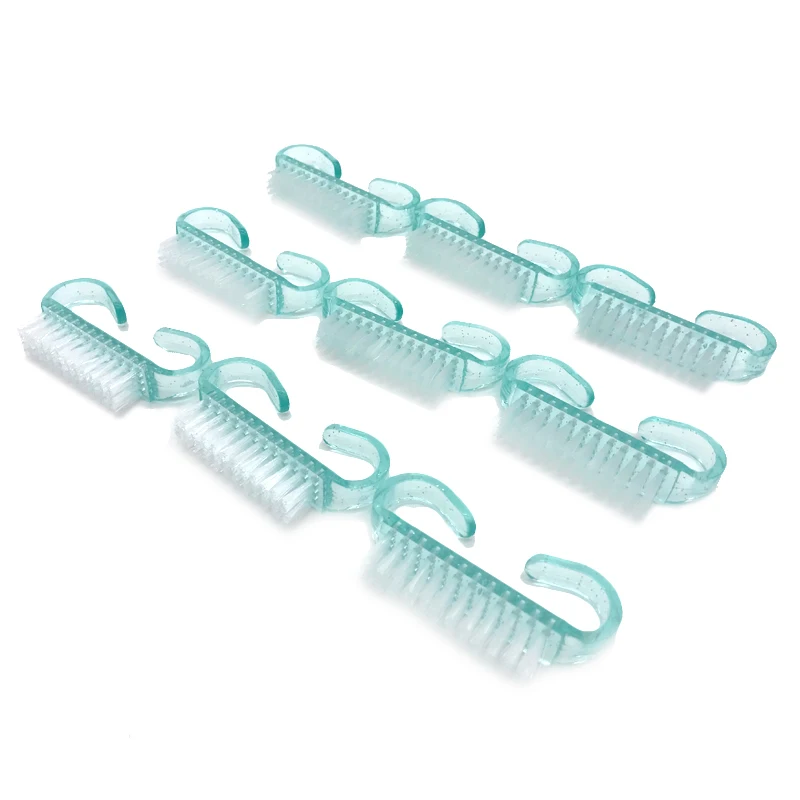10 Pcs/Lot Acrylic Nails Art Brush 4 Color Nail Art Manicure Pedicure Soft Remove Dust Plastic Cleaning Nail Brushes File Tools