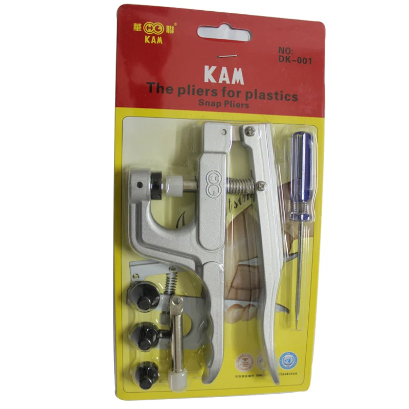 10Pcs/Lot Kam Plastic Snap Button Plier DK-001 Metal Snap Snaps Fasteners Machine Snaps Kit Jewelry Machine Tool for T2 T3 T5 T8