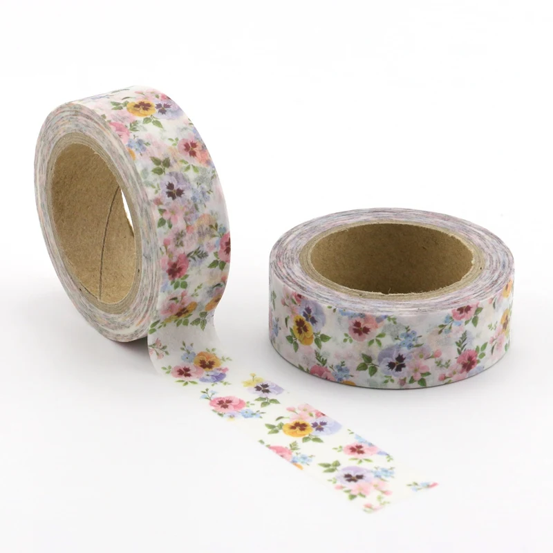 2PCS/lot Beautiful Elegant floral Decorative Washi Tapes Paper DIY Scrapbooking Adhesive Masking Tapes 10m School Office Supply