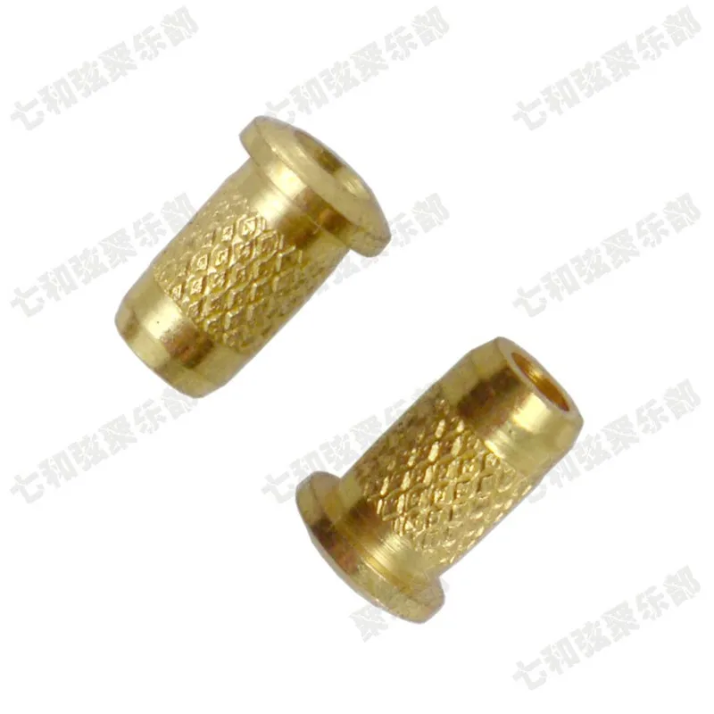 

6 Pcs Gold Guitar String Mounting Ferrules Bushing Set For Electric Guitar Bridge String Retainer Guitar Accessories Parts