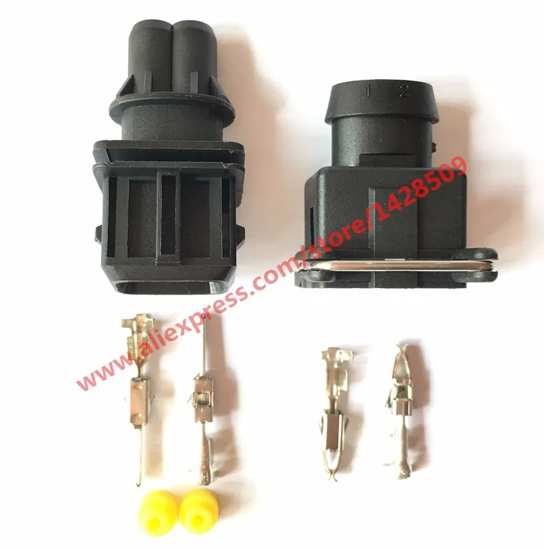 1 Set Female And Male EV1 Style 3.5 Series 2 Pin Male Auto Injector Connector 106462-1