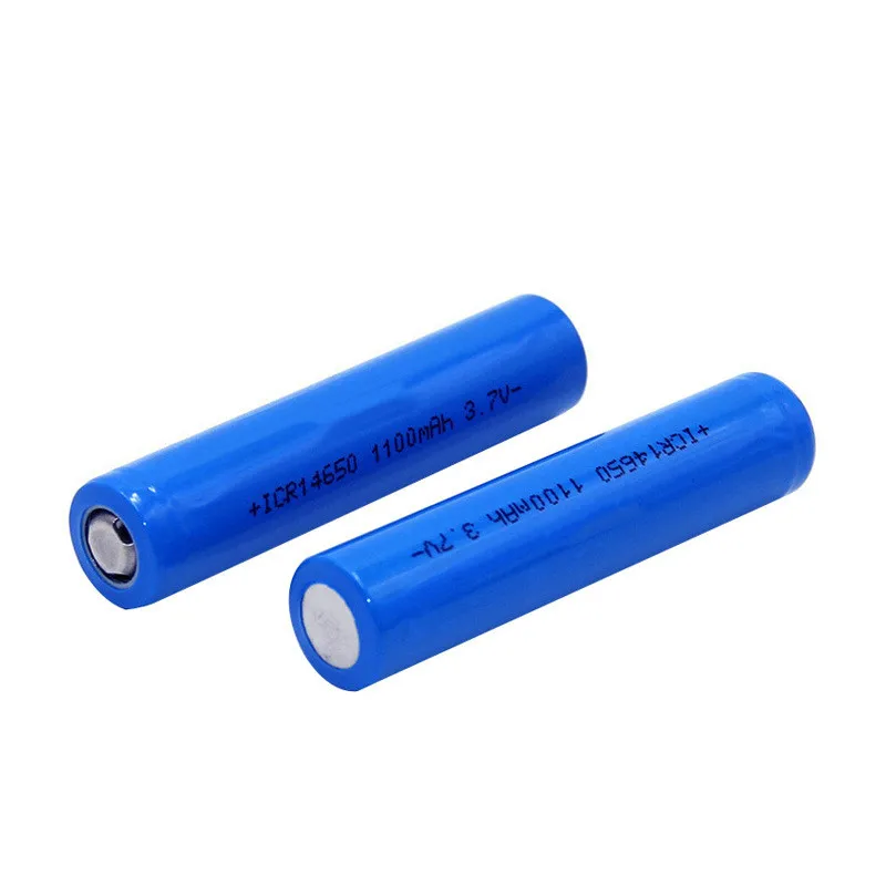 GTF 14650 1100mAh 3.7V Li-ion Rechargeable Battery for flashlight headlamp electronic product 14650 1100mAh flat head batteries