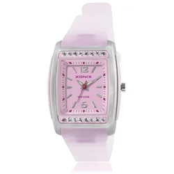 XONIX New Fashion Simple Ladies Quartz Elegant Women Watches PU Strap Swimming Diving Waterproof 100m Relogio Feminino RE