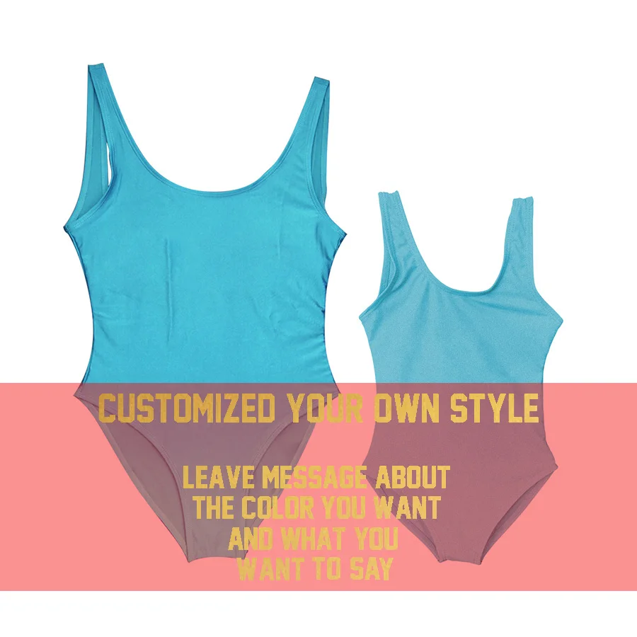 New Mom -Kid Custom Bikini One Piece Swimsuits Bathing Suits Desing Your Own Brand Style Swimwear Lining Parent-Baby Bikini