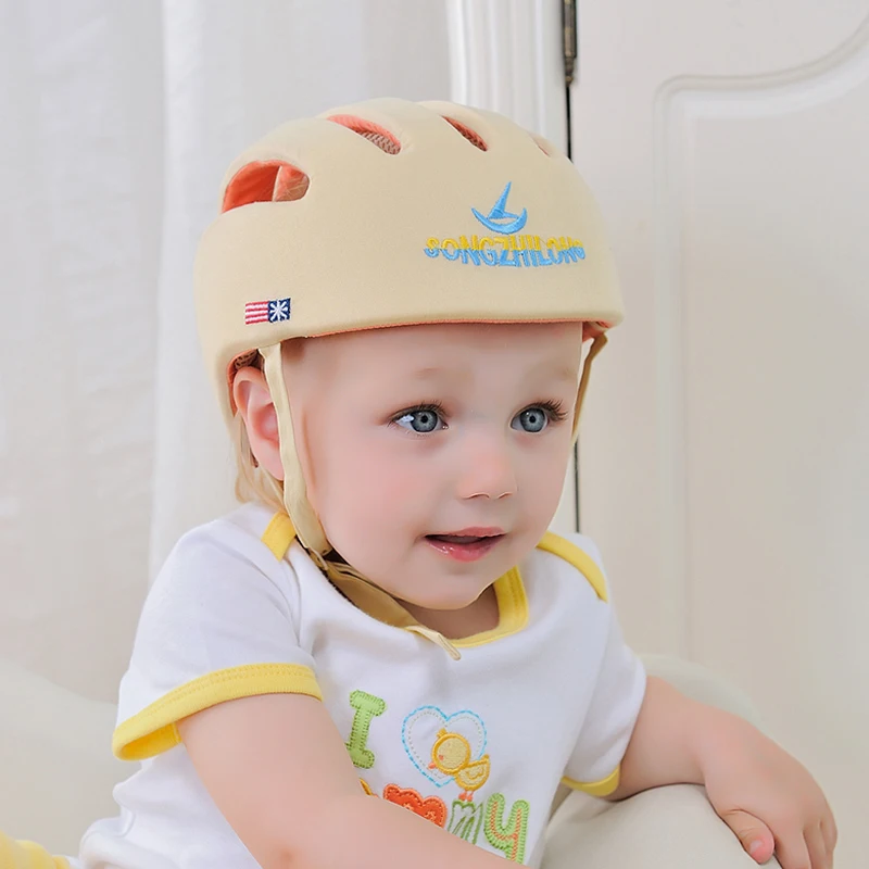 Capacete do bebê Capacete de Segurança Protetora Para Bebês Menina Algodão Infantil Proteção Chapéus Crianças Cap Para Meninos Meninas Capacete