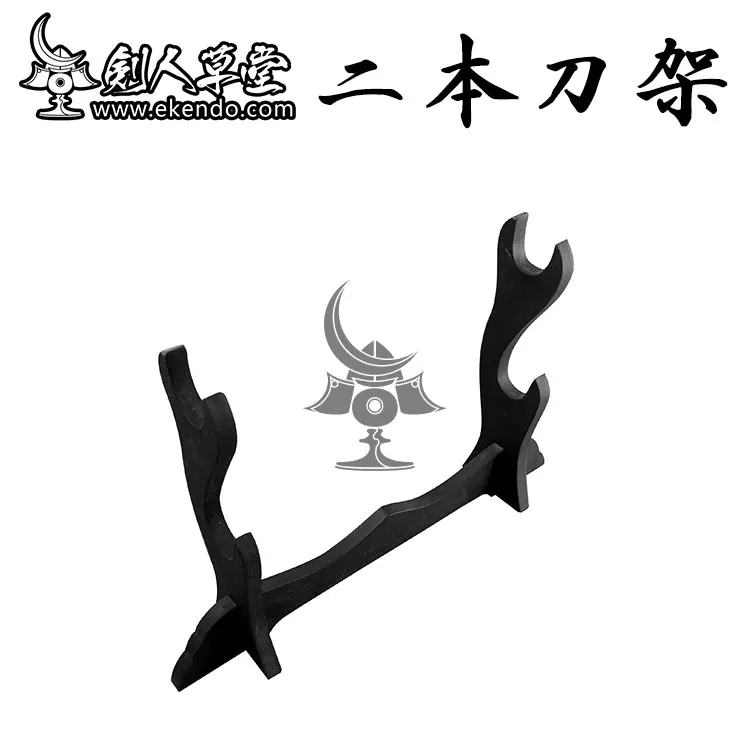 -IKENDO.NET-SP015- simple 2 TIERS Black Wooden  KATANA BOKKEN SHINAI STAND - KATANA BOKKEN SHINAI STAND with two levels