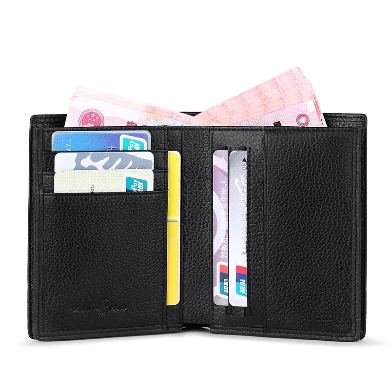 Genuine Leather man's short wallet driver's license wallet large capacity Wallet