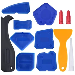 Kit d'outils de calfeutrage de qualité 12 pièces, scellant en Silicone, outil de finition, racloir à coulis, dissolvant de calfeutrage, buse et bouchons de calfeutrage