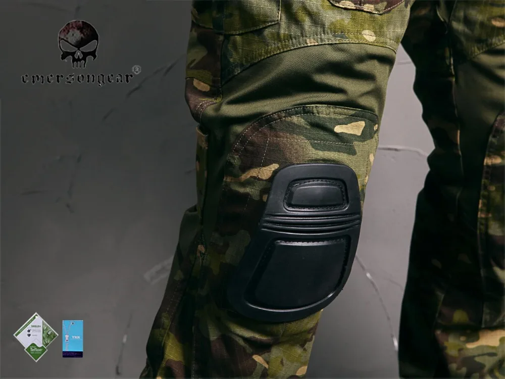 emersongear-Combat G3 Tactical Pants, Airsoft Bdu Trousers with Knee Pad, MultiCam Tropic EM9281