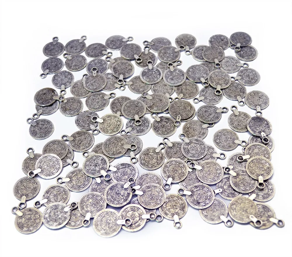 Idealway Bohemian Gypsy Coins Pendant Tribal Charms Indian Statement Accessories Tassel Jewelry Gift
