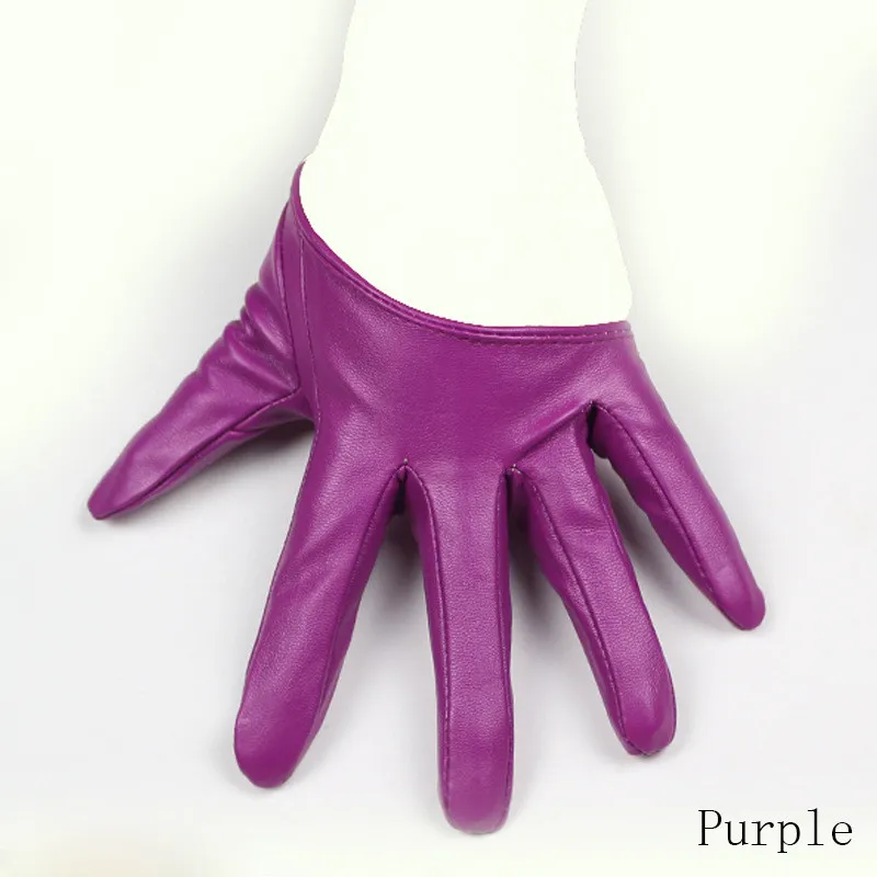 LongKeeper-guantes de cuero sintético para mujer, manoplas sexys de media palma, color negro, dorado y plateado, para espectáculo de fiesta, nuevo diseño, SXJ106