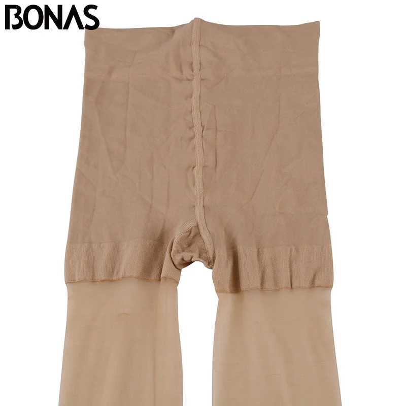 BONAS 3pcs/lot 15D Women Transparent Tights Summer Solid Color Pantyhose Fashion Sexy Nylon Polyester Tights Stockings Female