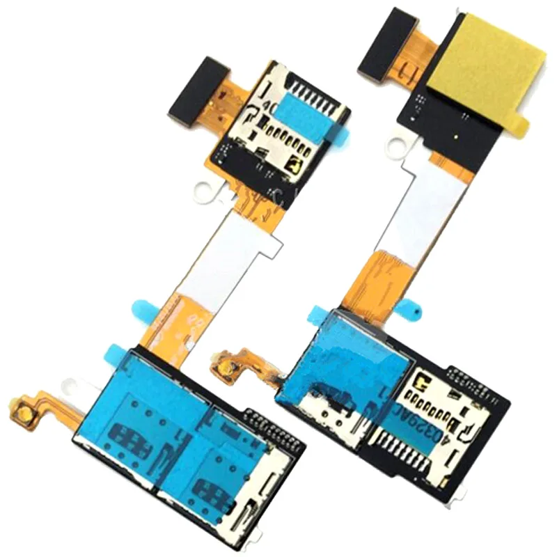 

TF Card Slot+ Sim Card Slot PCB Flex Cable For Sony xperia M2 Aqua S50H S50T D2303 D2305 D2306 sim card reader Flex cable Ribbon