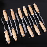 12pcs Wood Carving Knife Set DIY Tools Hand Chisels Knife Tools Set Wooden Professional