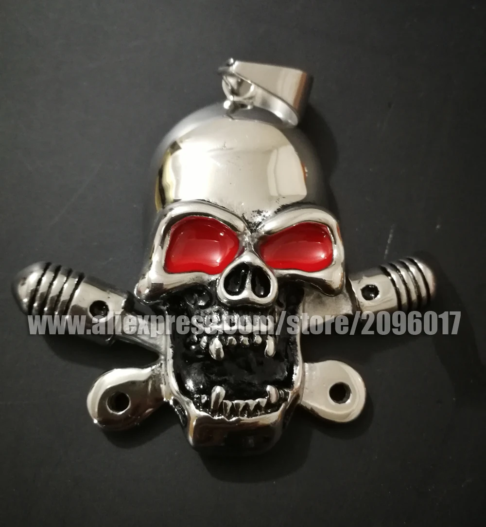 Newest Customized Stainless steel Outlaws Necklace badges for Motorycycle Biker Necklace jewelry Biker Skull Necklace Accessies