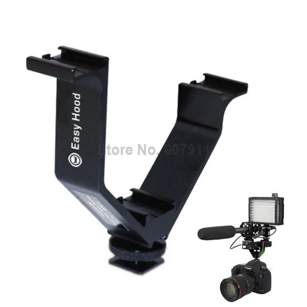 قوس فلاش الثلاثي الحذاء v 10.5 سنتيمتر واسعة حامل حامل ضوء led فيديو الميكروفونات شاشات