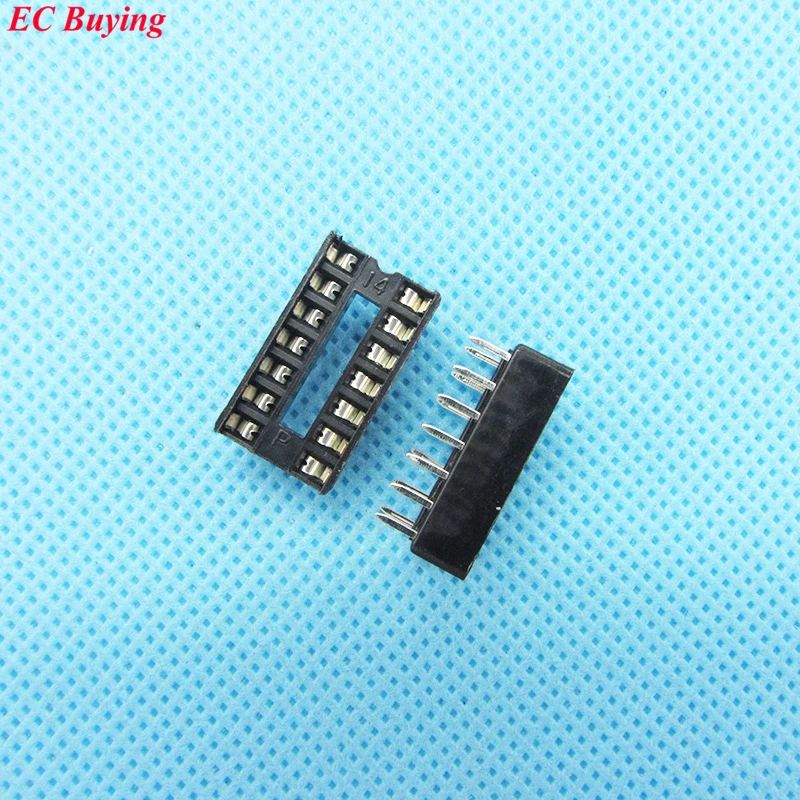 34pcs/lot DIP IC Socket 14P Adapter Holder Type 14 Pin Plug in (If you need other quantity, please contact our custom servicer)