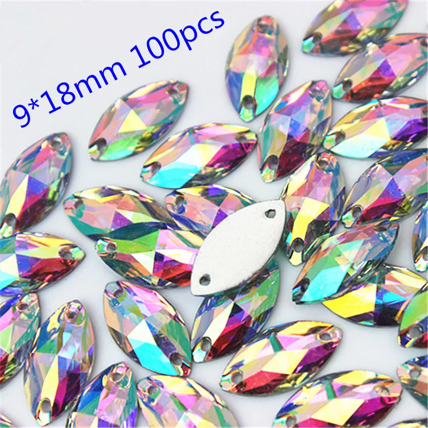 200-50pcs Drop/Horse Sewing Crystal AB Rhinestone Resin Crystal Strass Applique Flatback Sew On Stones for Wedding Dresses MC66