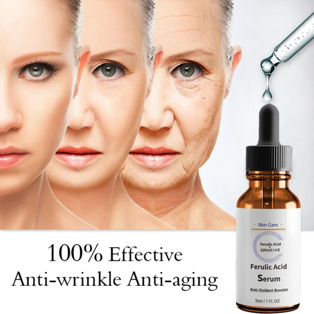 

30ml Ferulic Acid Face Serum Exfoliating Repair Wrinkles Firming Moisturizing Anti-Aging Anti-Oxidant Beauty Health Skin Care